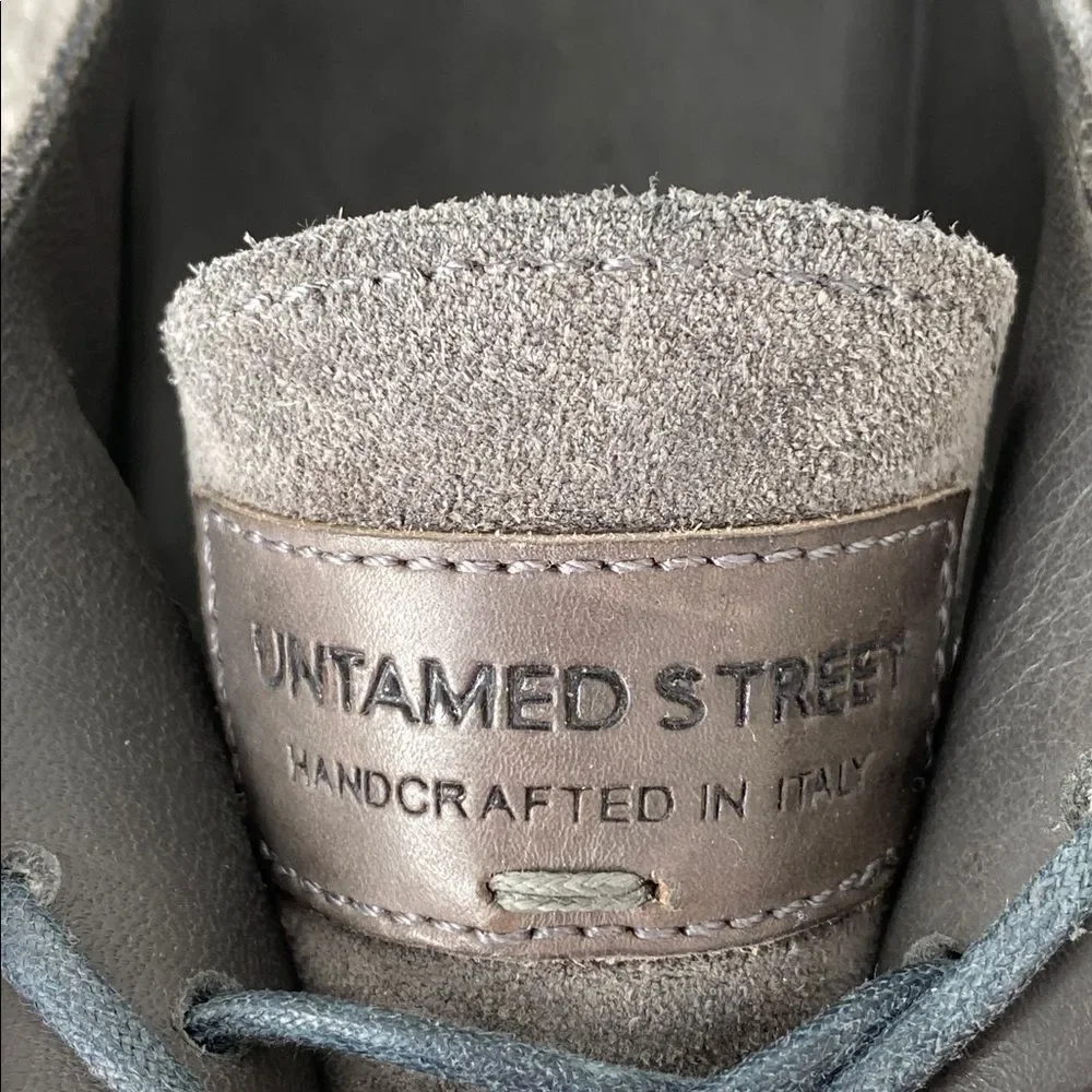 Untamed Street Gray Suede Men's Shoes 44 (US 10) Made in Italy Street Business